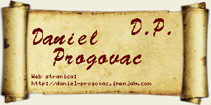 Daniel Progovac vizit kartica